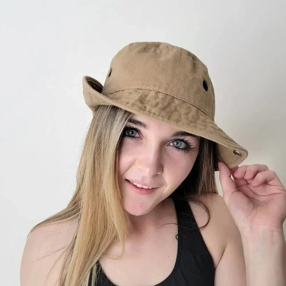 Khaki Bucket Gorpcore Fishing Hat - Picture 6 of 6